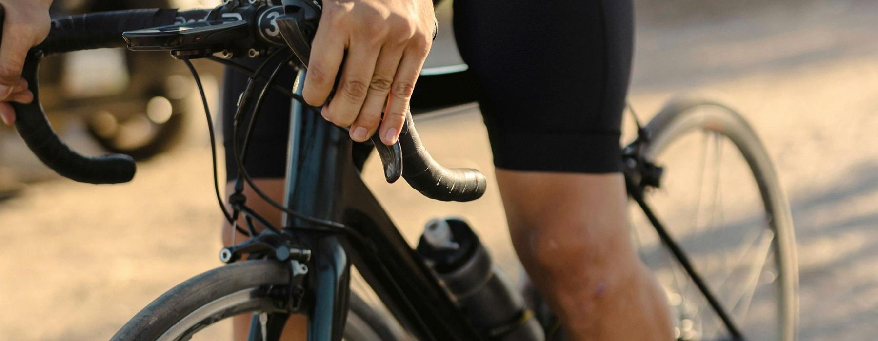 a person riding a bicycle